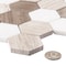 Andova Tiles SAMPLE Channing 2 x 2 Marble Honeycomb Mosaic Floor Use Tile SAM-ANDCHA122 - alternate 8